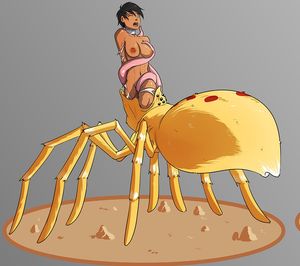 ada_carli black_hair bottomless dark_skin faux_drider femsub large_breasts nude oo_sebastian_oo original short_hair spider topless vore