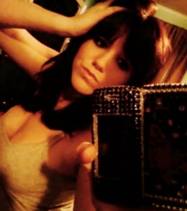 Big tits cleavage slut self shot