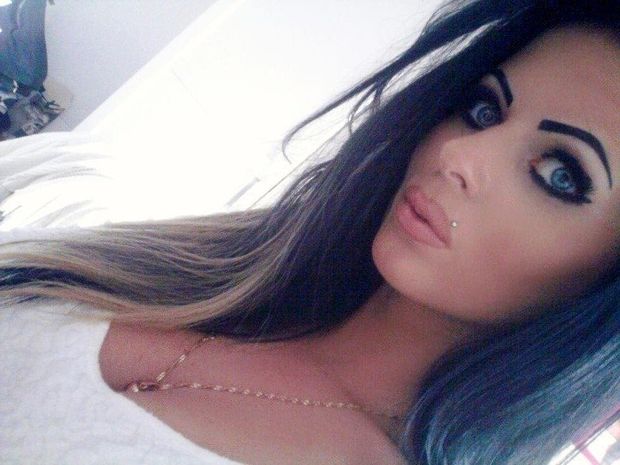 Bimbo doll making selfie