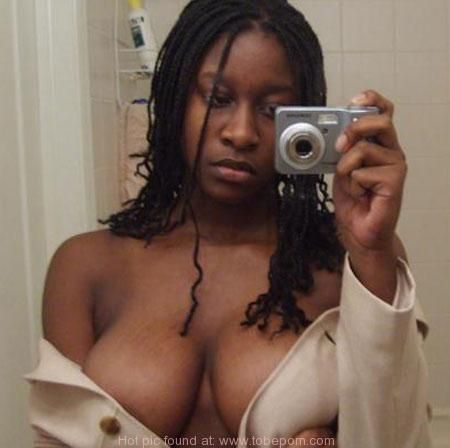 sexy ebony babe with big tits selfie | to be Porn