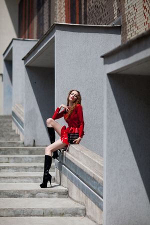 Outdoor + passion + latex outfit