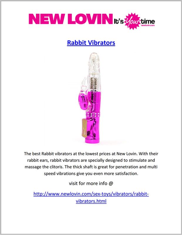 The best Rabbit vibrators at the lowest prices at New Lovin. With their rabbit ears, rabbit vibrators are specially designed to stimulate an