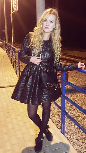 Blonde chick on the street