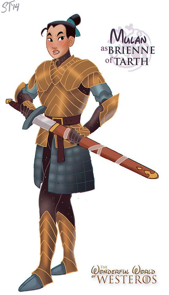 Mulan as Brienne of Tarth by DjeDjehuti
