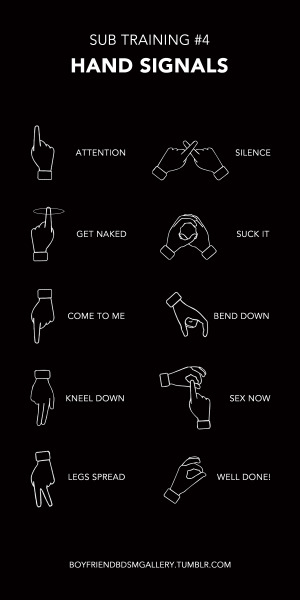 Hand signals