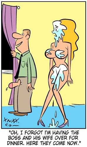 Adult cartoon sex oh i forgot im having the boss and his wife over for dinner here they come now