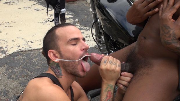 Getting Bareback Fucked By A Big Black Uncut Biker Dick