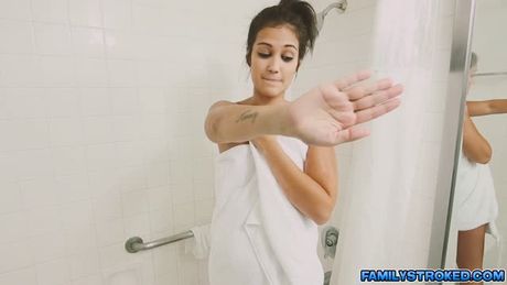 Fucking and pounding my step sis moaning loud as fuck