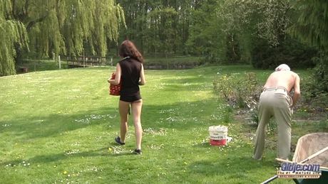 Lilu gets her cute ass spoiled by an old man