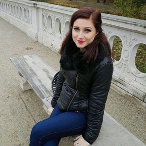 Redhead doll outdoors