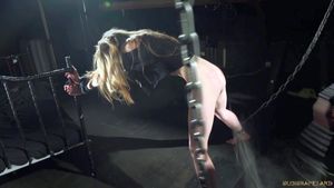 A tiny moan escapes from slave lips’ Vladlena while she starts the training in bdsm! The first lesson is about humiliation in order to becom