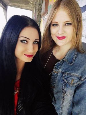 Two nice dolls in one selfie pic