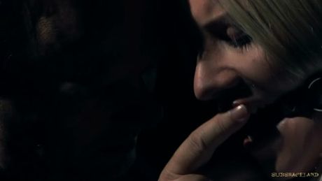 Slave Kiara tight restrained in bdsm and played!