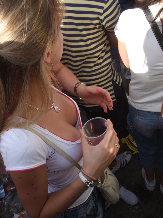 It was hard to get this shot down her blouse