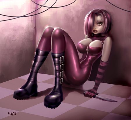 Cute gothic babe