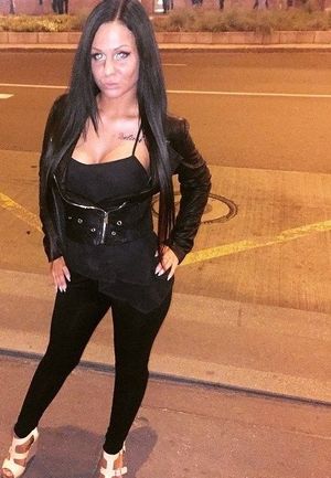 Some street meat type of a chick, horny to do something slutty