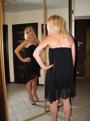 Slutty hotwife before going out for a date