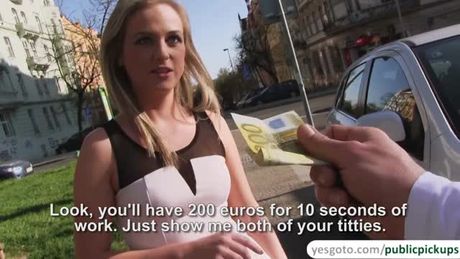 Sexy horny Czech babe Vinna Reed badly need a help because her car is having trouble on the road, Lucky stranger offers her a quick cash.