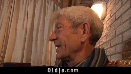 Horny blonde teen fucked hard by a wrinkled old man. Old grandpa licks her horny twat and then fucks her deep