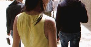 Flashing boob in public