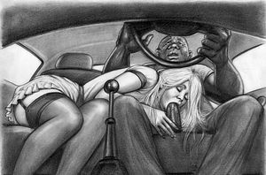 your girlfriend suck very well my black cock, dude