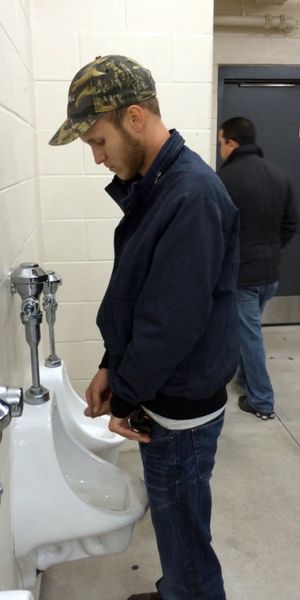gaytaurean: Love watching guys pee in a restroom… some let it...