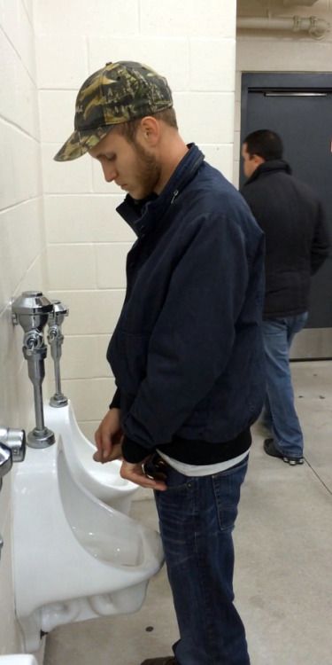 gaytaurean:
Love watching guys pee in a restroom… some let it...