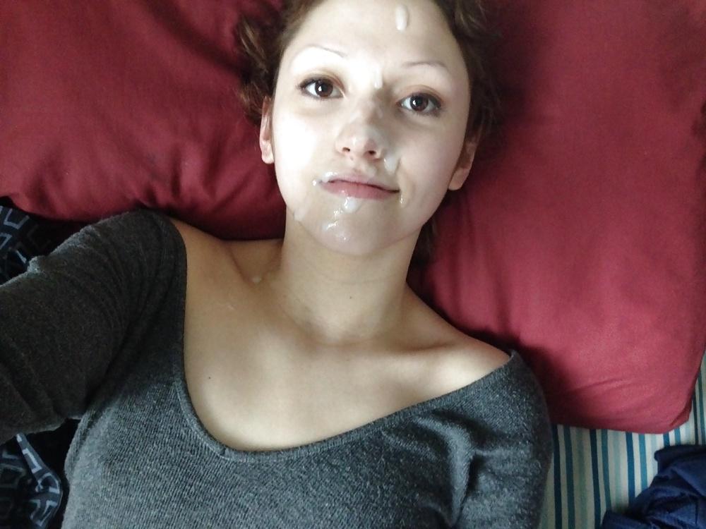 Cumed on face
