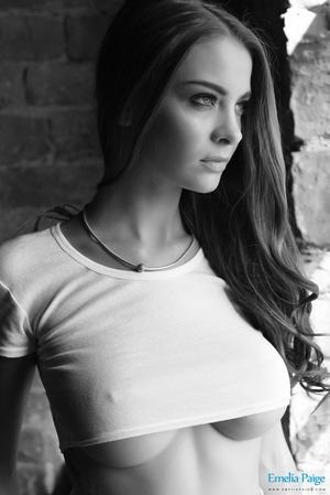 Emelia Paige in black and white crop