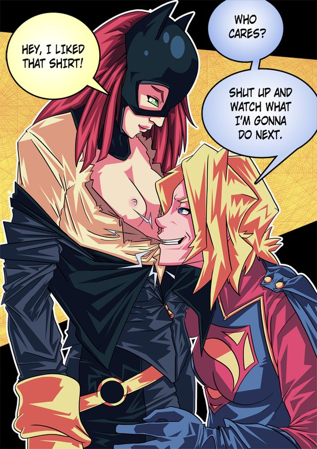 Batgirl and Supergirl by Teenn