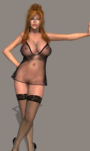 Hot hentai picture with superb big boobs lingerie