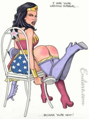 ass batgirl dc_comics spanking wonder_woman
