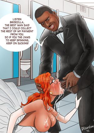 Big tit Redhead Bridezilla has to suck a beautiful black dick head xxx