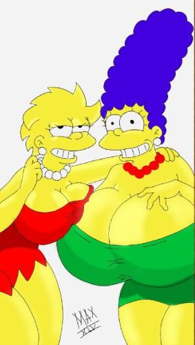 Big tits on two simpsons babes