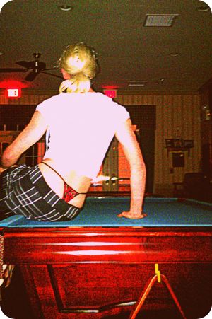 Sexy Teen whailtail on pool table!