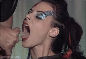 Squirt! Right in the mouth!