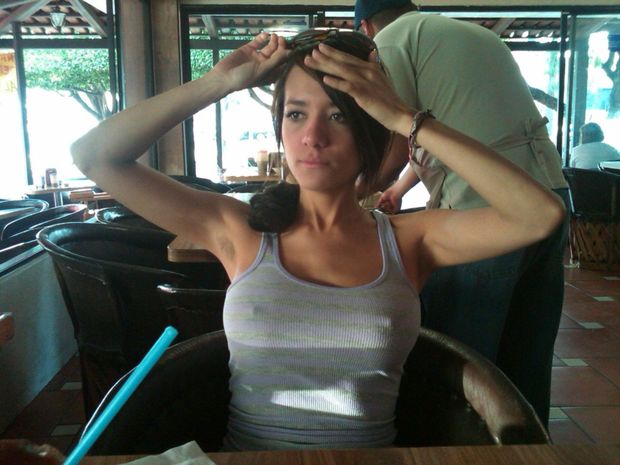 woman nipping