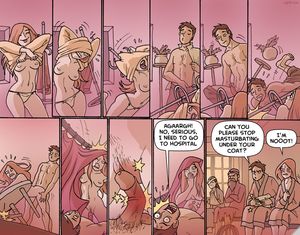 Clumsy fettish (follow link to "Oglaf" the best webcomic