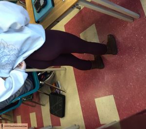 Chick With Perfect Ass Pulls On Sexy Tights