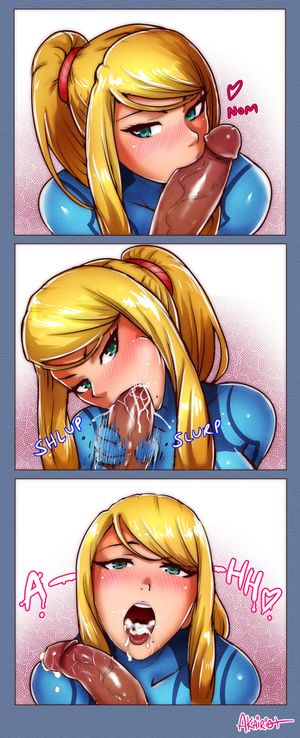 Samus gives nice blowjob