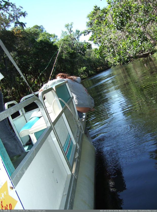 Teen caught peeing off side of boat