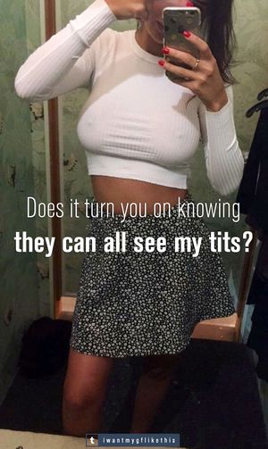 Naughty GF: Captions (pics) They Can All See