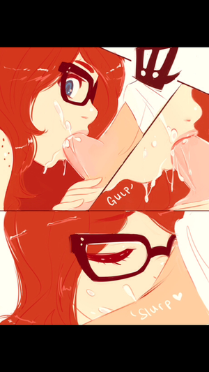 Redhead gives blowjob pt.2