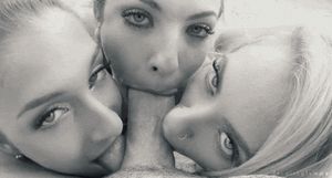 Three teens sucking cock