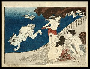 Kunisada - Awabi Divers at the Sea Shore