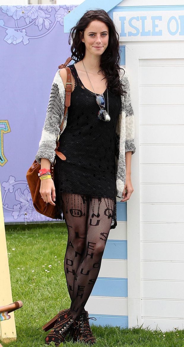 fully clothed hipster in awesome black tights