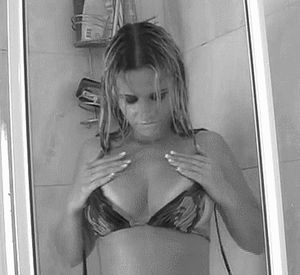 Ann Angel in the shower