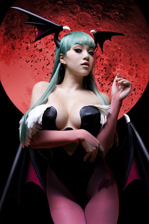 Morrigan cosplay big boobs cleavage sexy