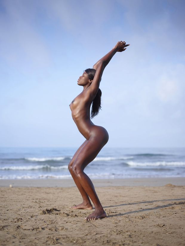 Beautiful Nubian Model at the Beach