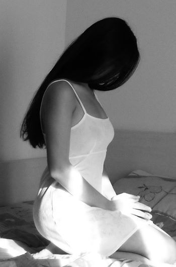 Submissive on her knees